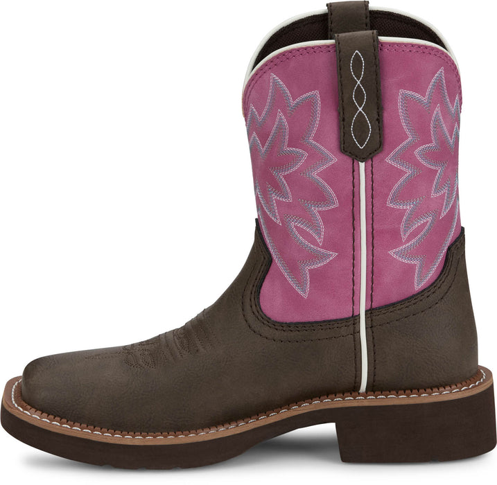Justin Womens Sunny Chocolate Leather Cowboy Boots