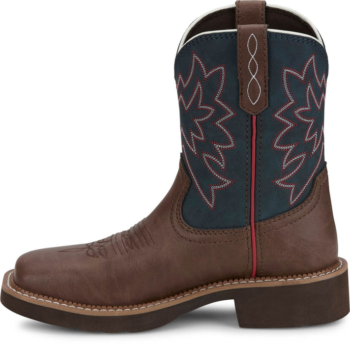 Justin Womens Sunny Brick Leather Cowboy Boots
