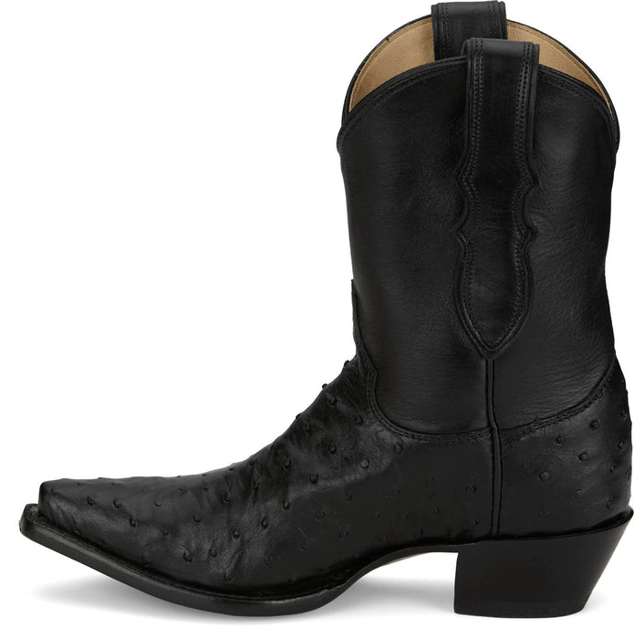 Justin Womens Anthem Black FQ Ostrich Cowboy Boots