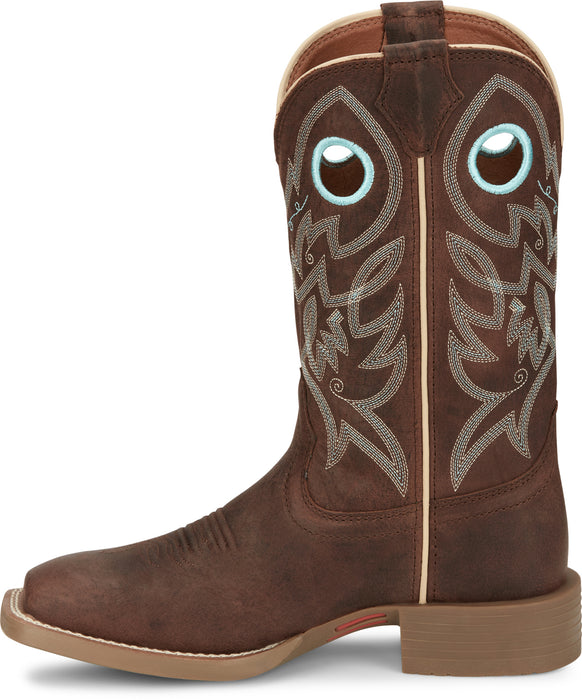 Justin Womens Liberty 11in Western Spicy Brown Leather Cowboy Boots