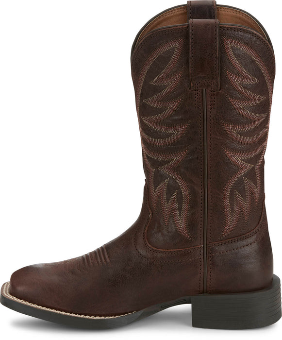 Justin Womens Demeter Spicy Brown Leather Cowboy Boots