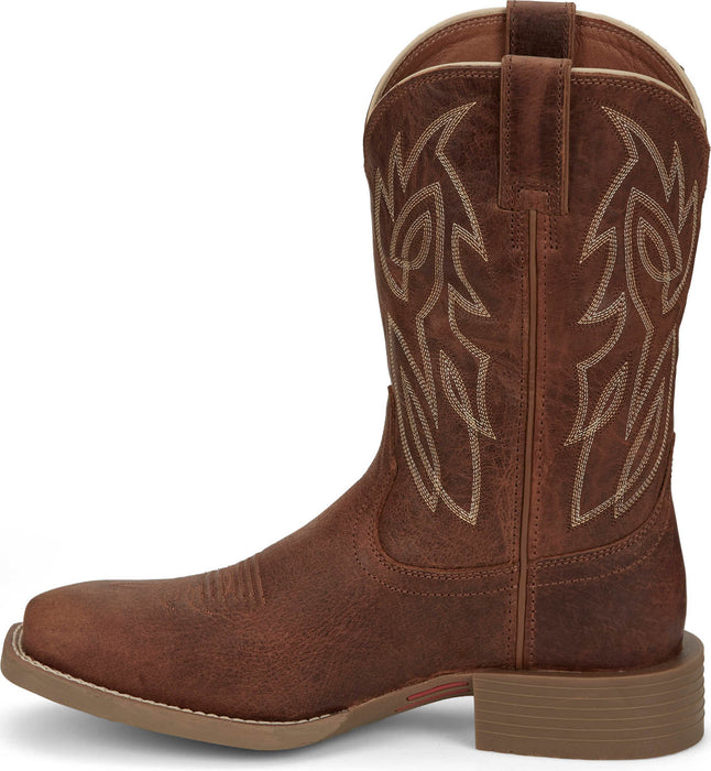 Justin Mens Canter 11in Western Dusky Water Buffalo Cowboy Boots