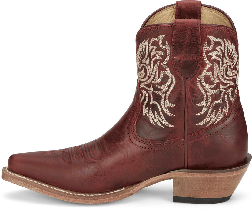 Justin Womens Isabella Ruby Leather Cowboy Boots