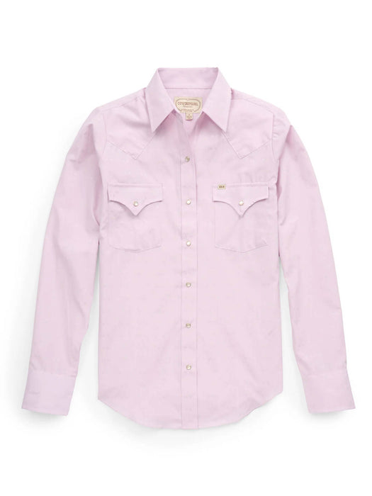 Ely and Walker Womens Granddaddy Prairie Solid Primrose Poly/Cotton L/S Shirt