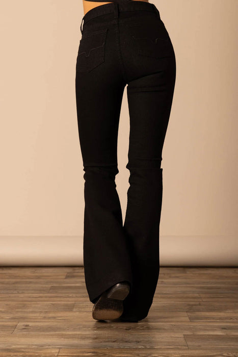 Kimes Ranch Womens Jennifer Black Cotton Blend Jeans