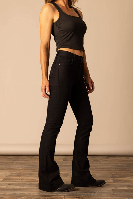 Kimes Ranch Womens Jennifer Black Cotton Blend Jeans