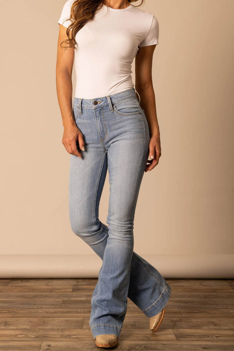 Kimes Ranch Womens Jennifer Light Wash Cotton Blend Jeans