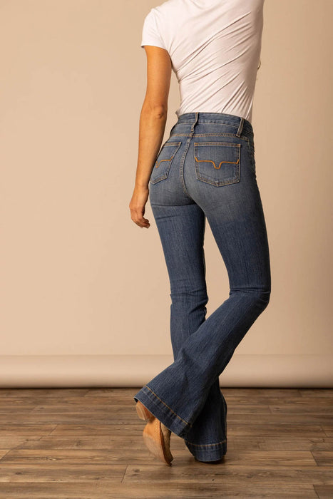 Kimes Ranch Womens Jennifer Mid Wash Cotton Blend Jeans
