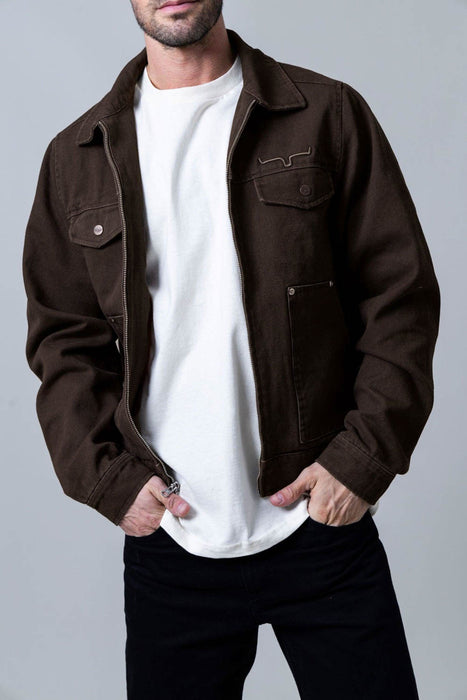 Kimes Ranch Mens Logan Dark Brown 100% Cotton Jacket