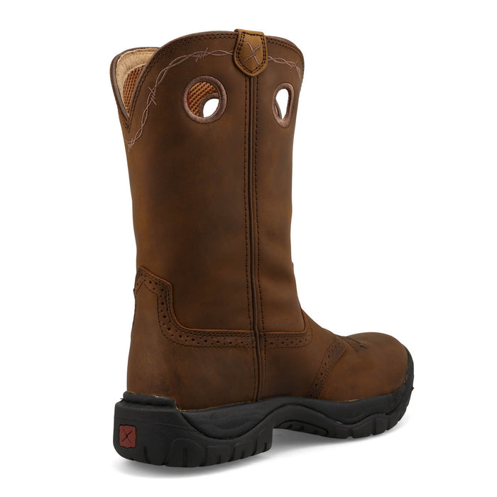 Twisted X Mens 11in All Around Distressed Saddle Leather Work Boots