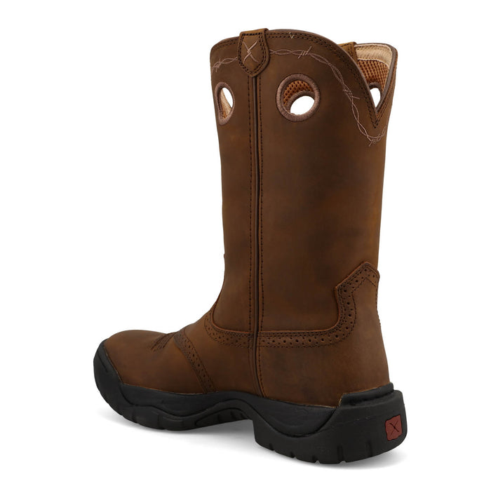 Twisted X Mens 11in All Around Distressed Saddle Leather Work Boots