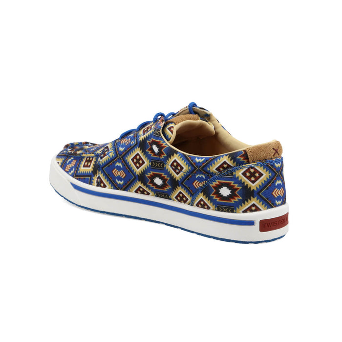 Twisted X Mens Kicks ecoTweed Blue Multi Aztec Fabric Sneakers Shoes