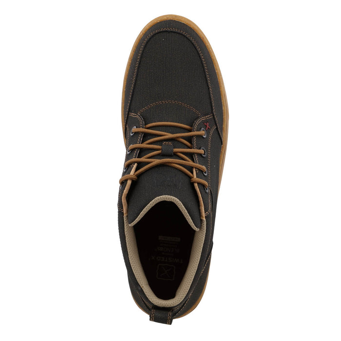 Twisted X Mens High-Top Kicks Charcoal Leather Sneakers Shoes