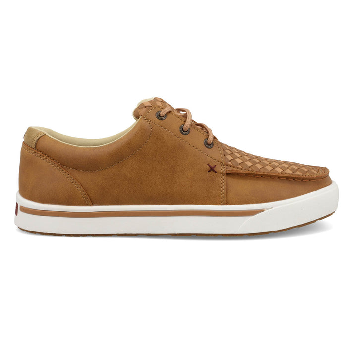 Twisted X Mens Kicks Woven Tan/Light Tan Leather Sneakers Shoes