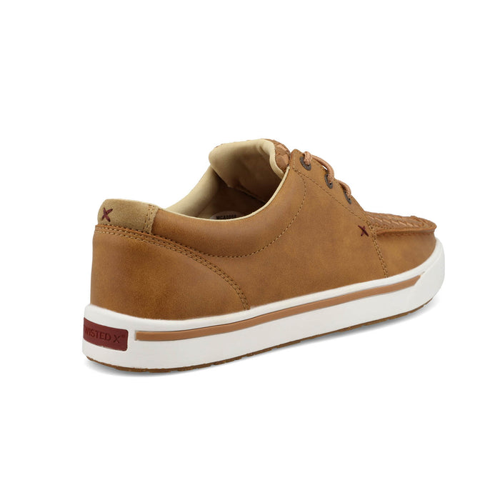 Twisted X Mens Kicks Woven Tan/Light Tan Leather Sneakers Shoes