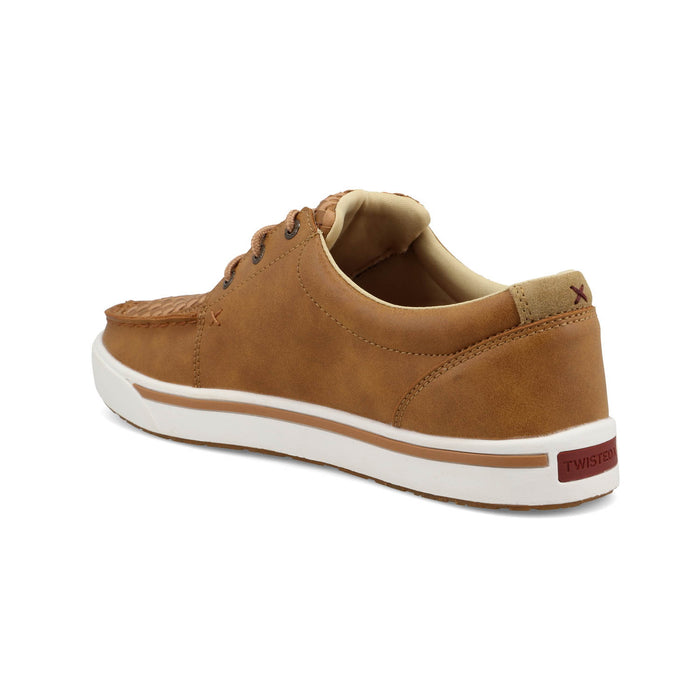 Twisted X Mens Kicks Woven Tan/Light Tan Leather Sneakers Shoes