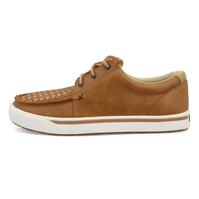 Twisted X Mens Kicks Woven Tan/Light Tan Leather Sneakers Shoes