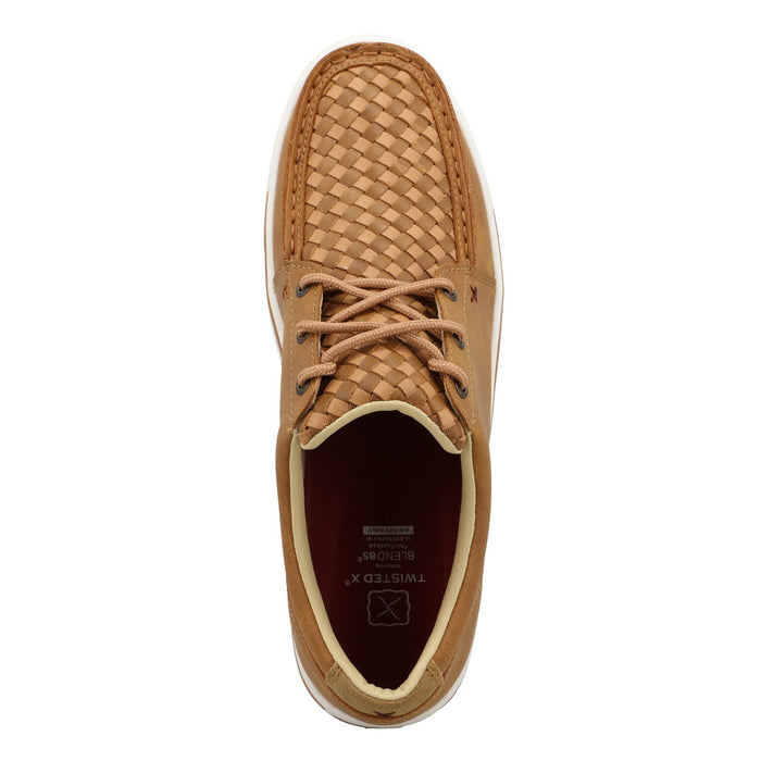 Twisted X Mens Kicks Woven Tan/Light Tan Leather Sneakers Shoes