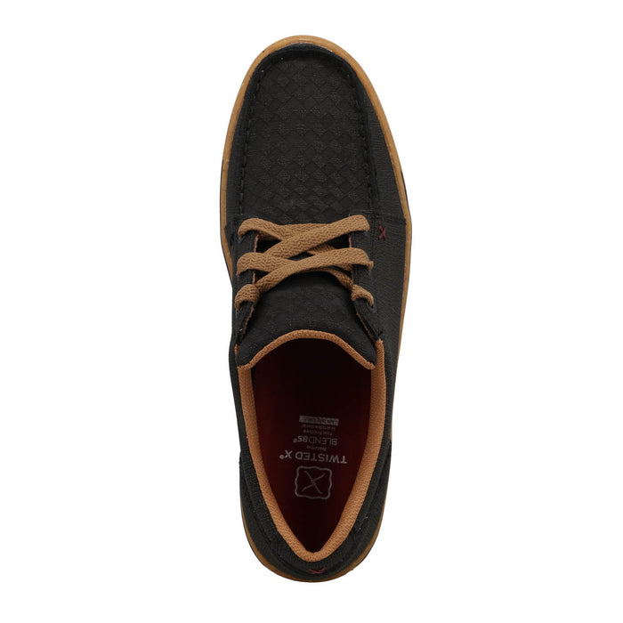 Twisted X Mens Kicks Laser Etch Charcoal Leather Sneakers Shoes