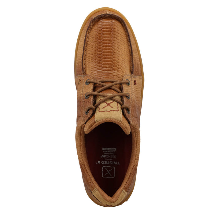 Twisted X Mens Kicks Snake Camel Leather Sneakers Shoes