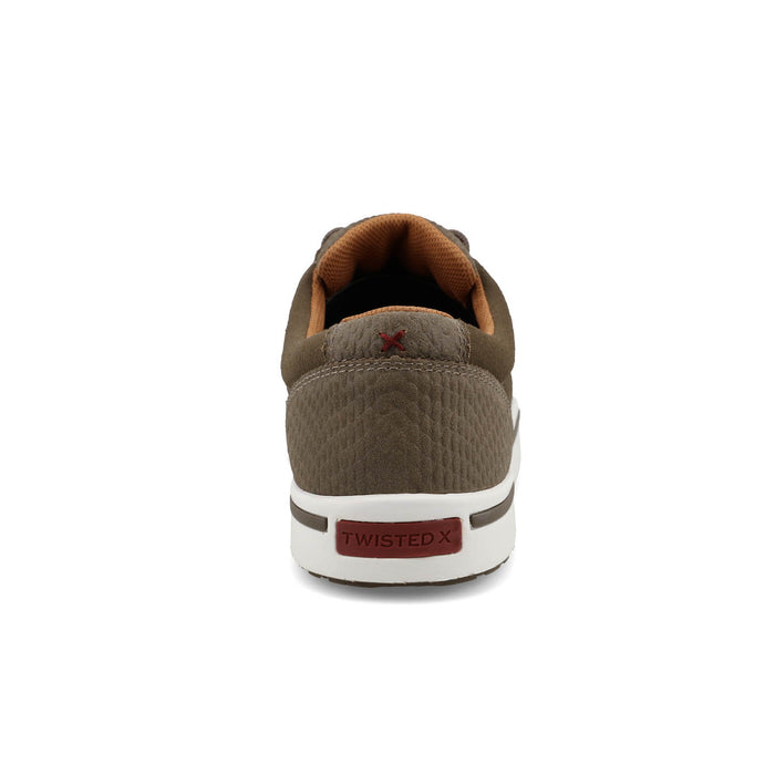 Twisted X Mens Kicks Embossed Dune Leather Sneakers Shoes