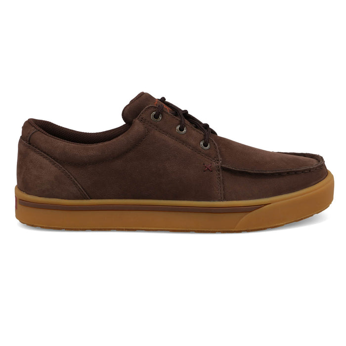 Twisted X Mens Kicks Moccasin Espresso Leather Sneakers Shoes