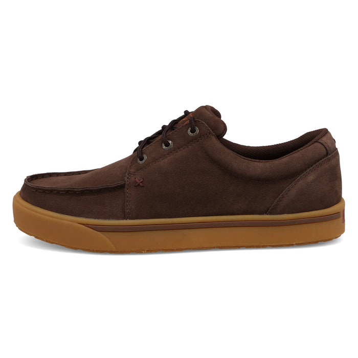 Twisted X Mens Kicks Moccasin Espresso Leather Sneakers Shoes
