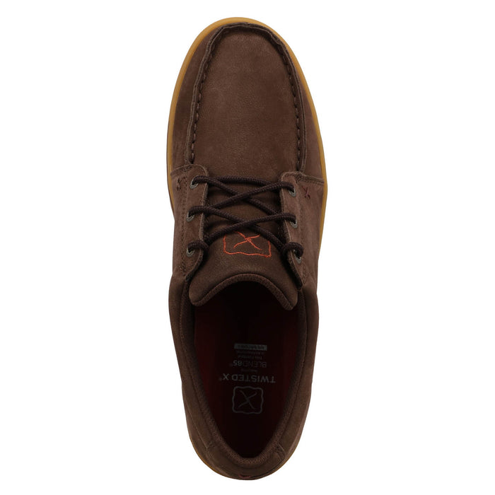 Twisted X Mens Kicks Moccasin Espresso Leather Sneakers Shoes