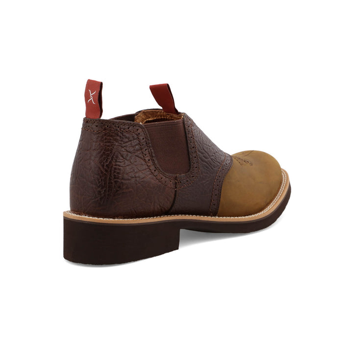 Twisted X Mens Cow Dog Saddle Leather Chelsea Boots