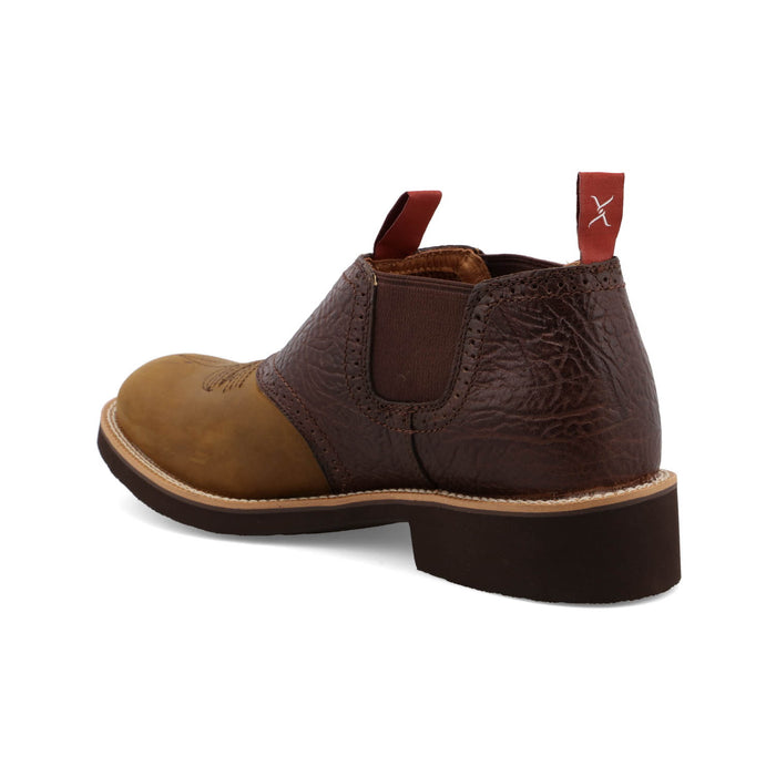 Twisted X Mens Cow Dog Saddle Leather Chelsea Boots