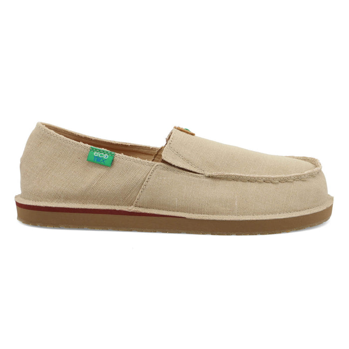 Twisted X Mens Moccasin Loafer Khaki Fabric Slip-On Shoes