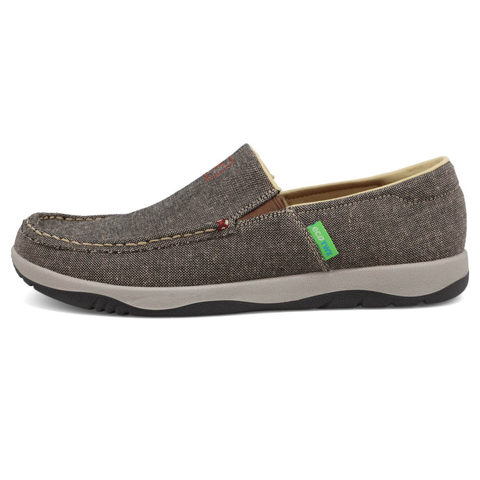 Twisted X Mens Moccasin Loafer Eco Dust Fabric Slip-On Shoes