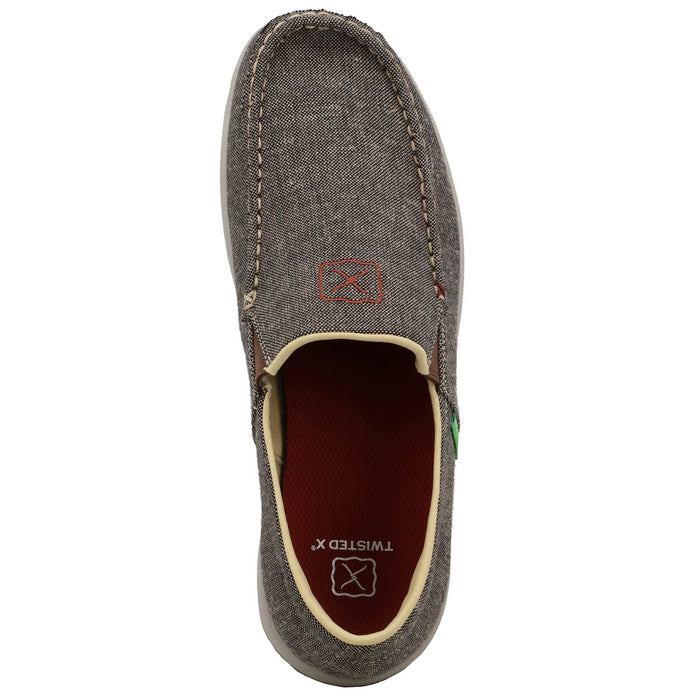 Twisted X Mens Moccasin Loafer Eco Dust Fabric Slip-On Shoes