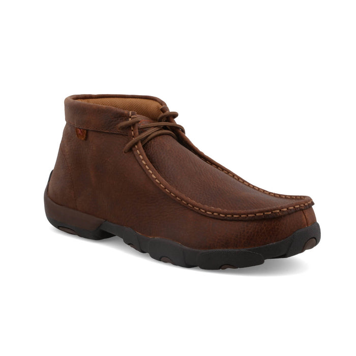 Twisted X Mens Driving Moc Copper Leather Chukka Boots