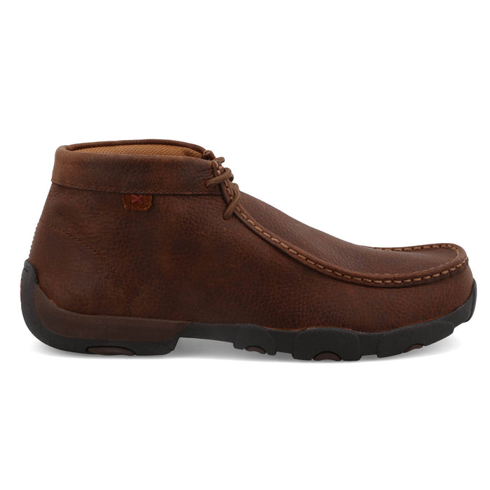 Twisted X Mens Driving Moc Copper Leather Chukka Boots