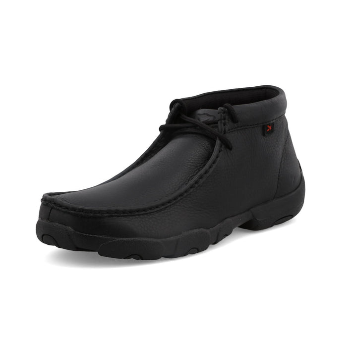 Twisted X Mens Driving Moc Soft Black Leather Chukka Boots