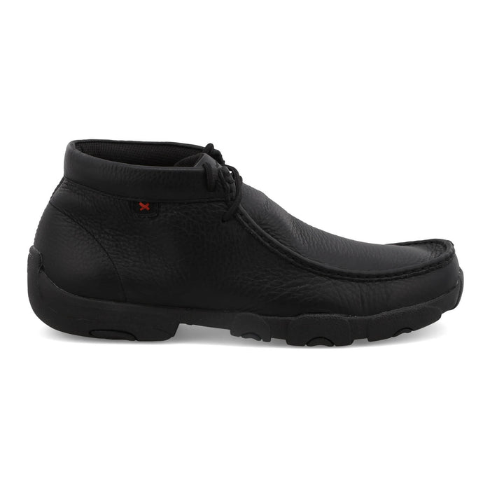 Twisted X Mens Driving Moc Soft Black Leather Chukka Boots