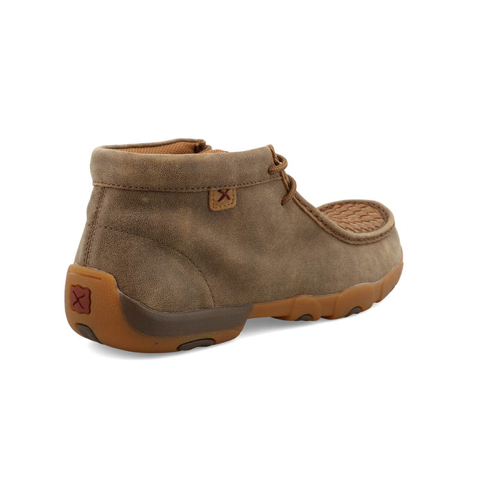 Twisted X Mens Driving Moc Woven Bomber/Tan Leather Chukka Boots