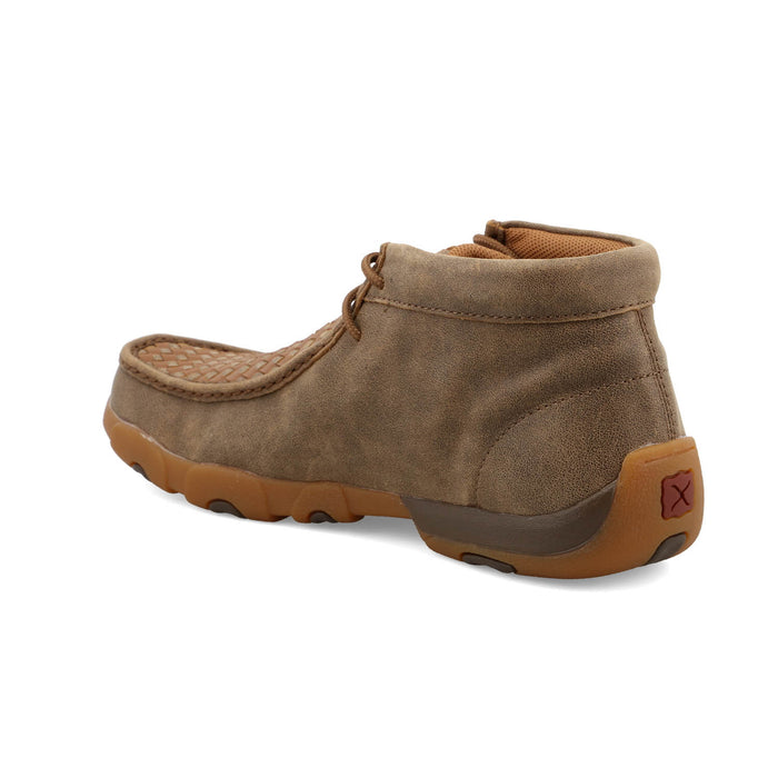 Twisted X Mens Driving Moc Woven Bomber/Tan Leather Chukka Boots