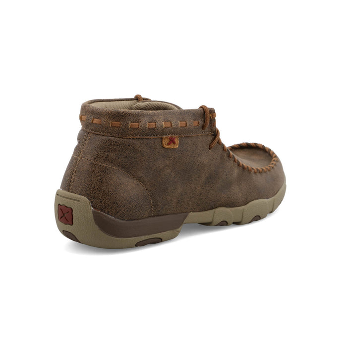 Twisted X Mens Driving Moc Laced Bomber Leather Chukka Boots
