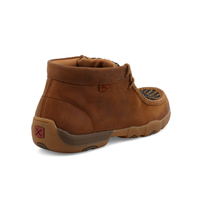 Twisted X Mens Driving Moc Woven Oiled Saddle/Midnight Leather Chukka Boots