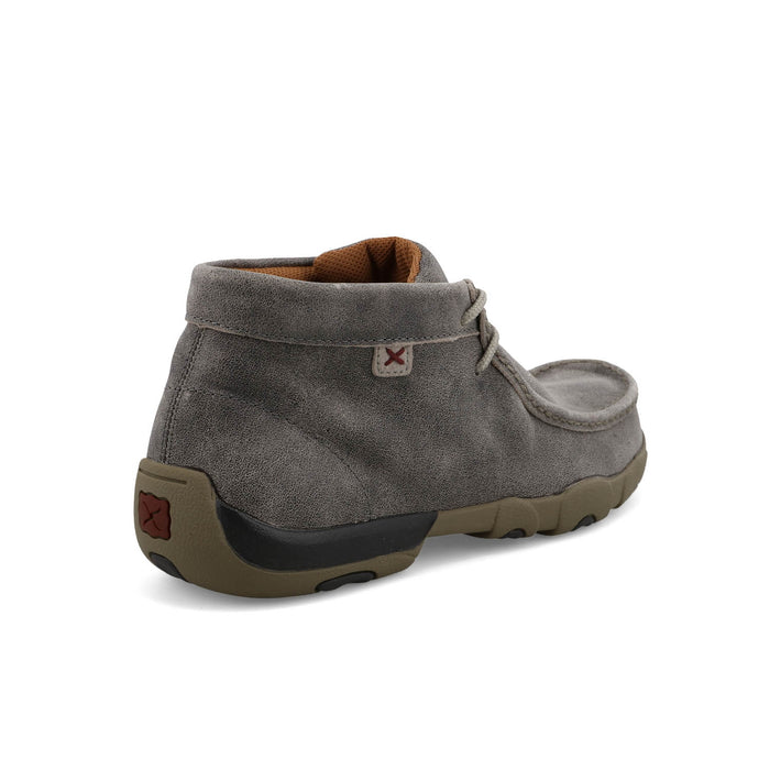 Twisted X Mens Driving Moc Grey Leather Chukka Boots