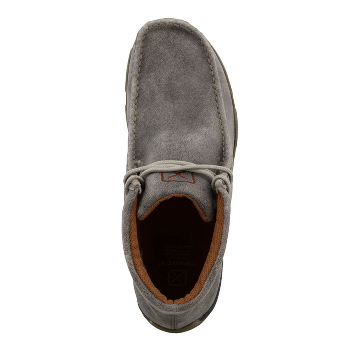 Twisted X Mens Driving Moc Grey Leather Chukka Boots