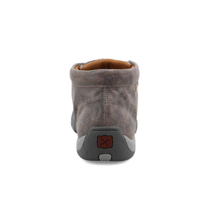 Twisted X Mens Driving Moc Woven Grey Leather Chukka Boots