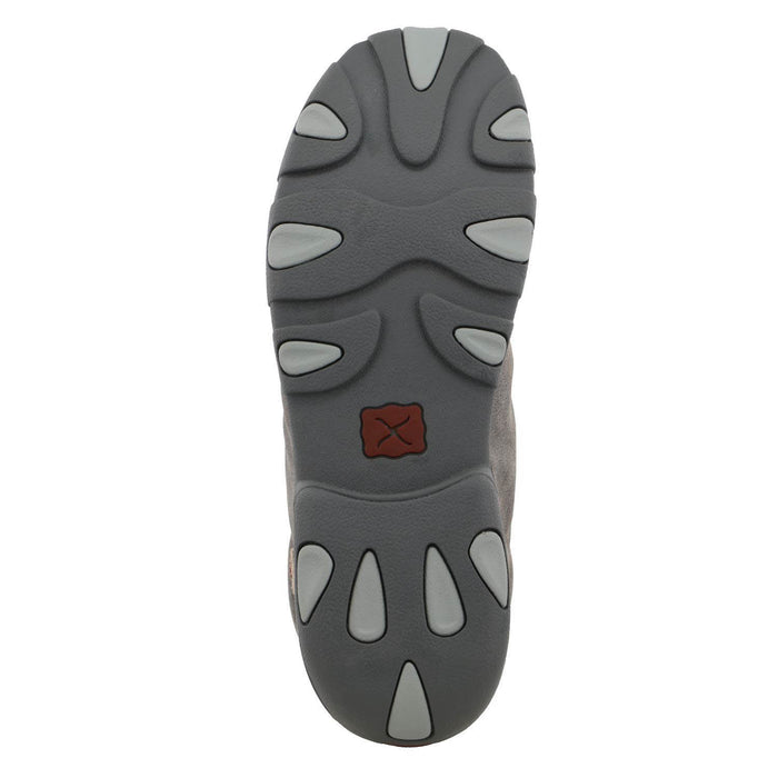 Twisted X Mens Driving Moc Woven Grey Leather Chukka Boots