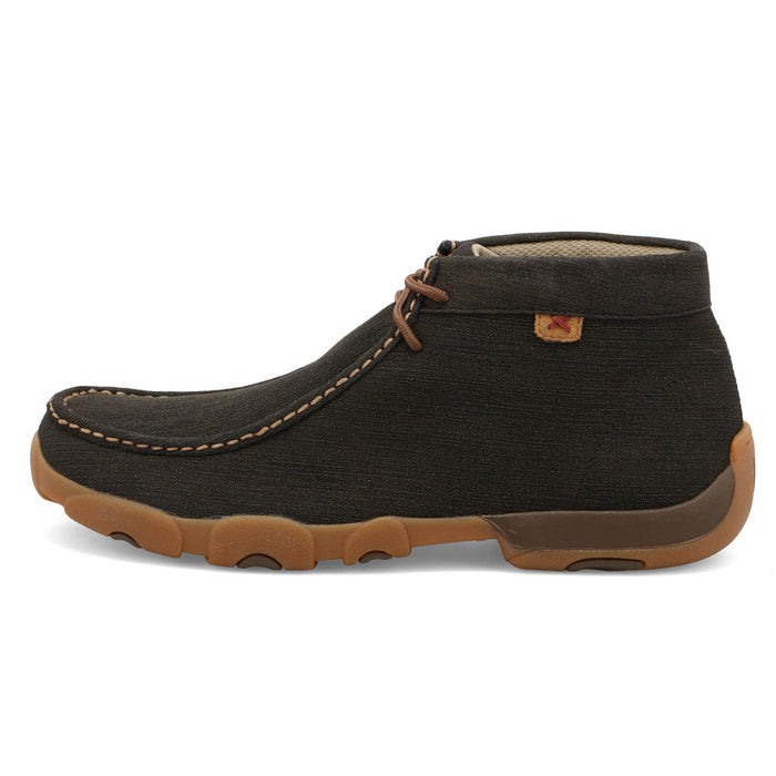 Twisted X Mens Driving Moc Charcoal Leather Chukka Boots