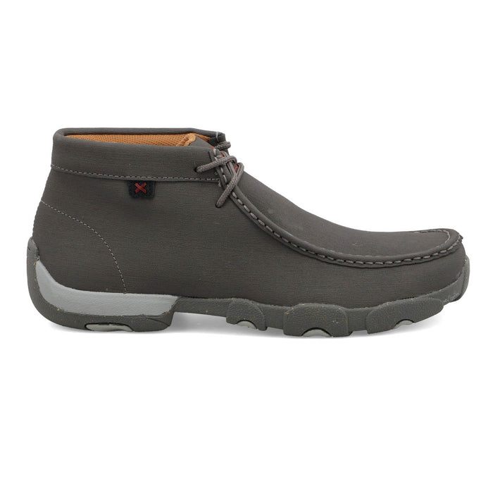 Twisted X Mens Driving Moc Dark Grey/Grey Leather Chukka Boots