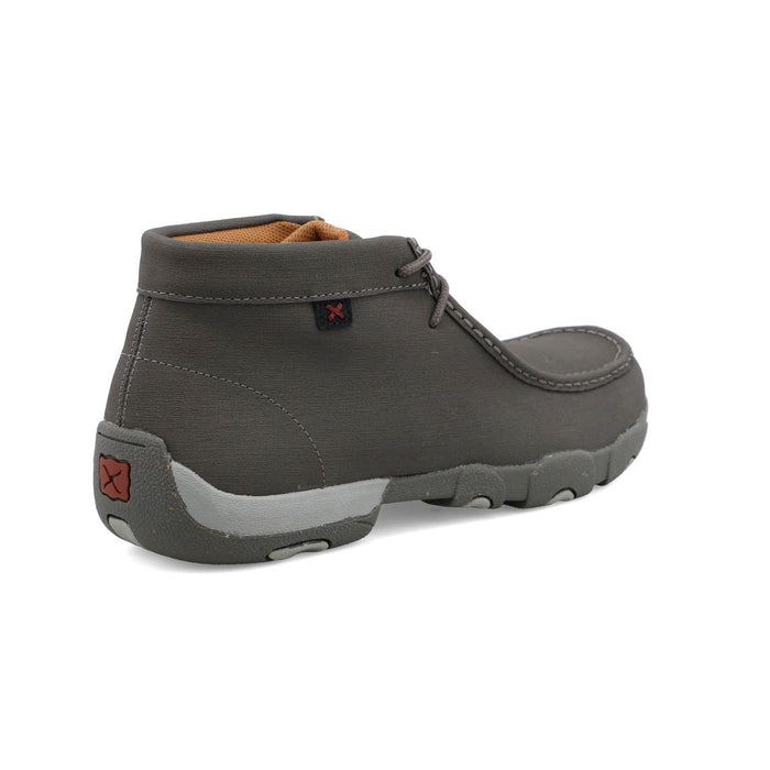 Twisted X Mens Driving Moc Dark Grey/Grey Leather Chukka Boots