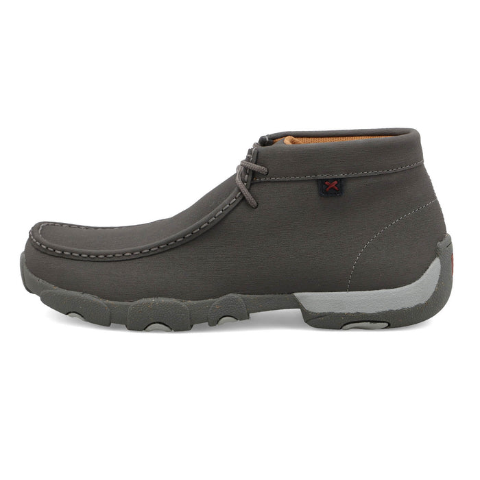 Twisted X Mens Driving Moc Dark Grey/Grey Leather Chukka Boots