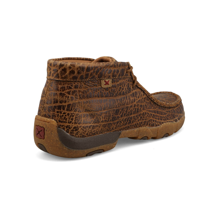 Twisted X Mens Driving Moc Elephant Golden Brown Leather Chukka Boots